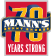 Mann's 70 Years Strong logo