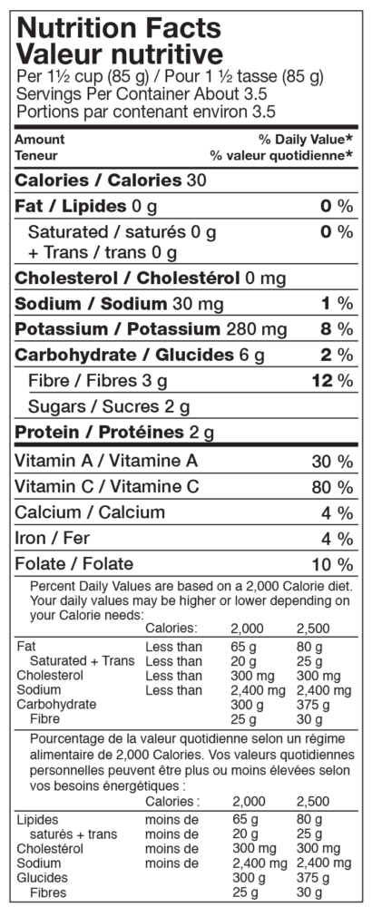 Mann's Power Blend Nutrition Panel