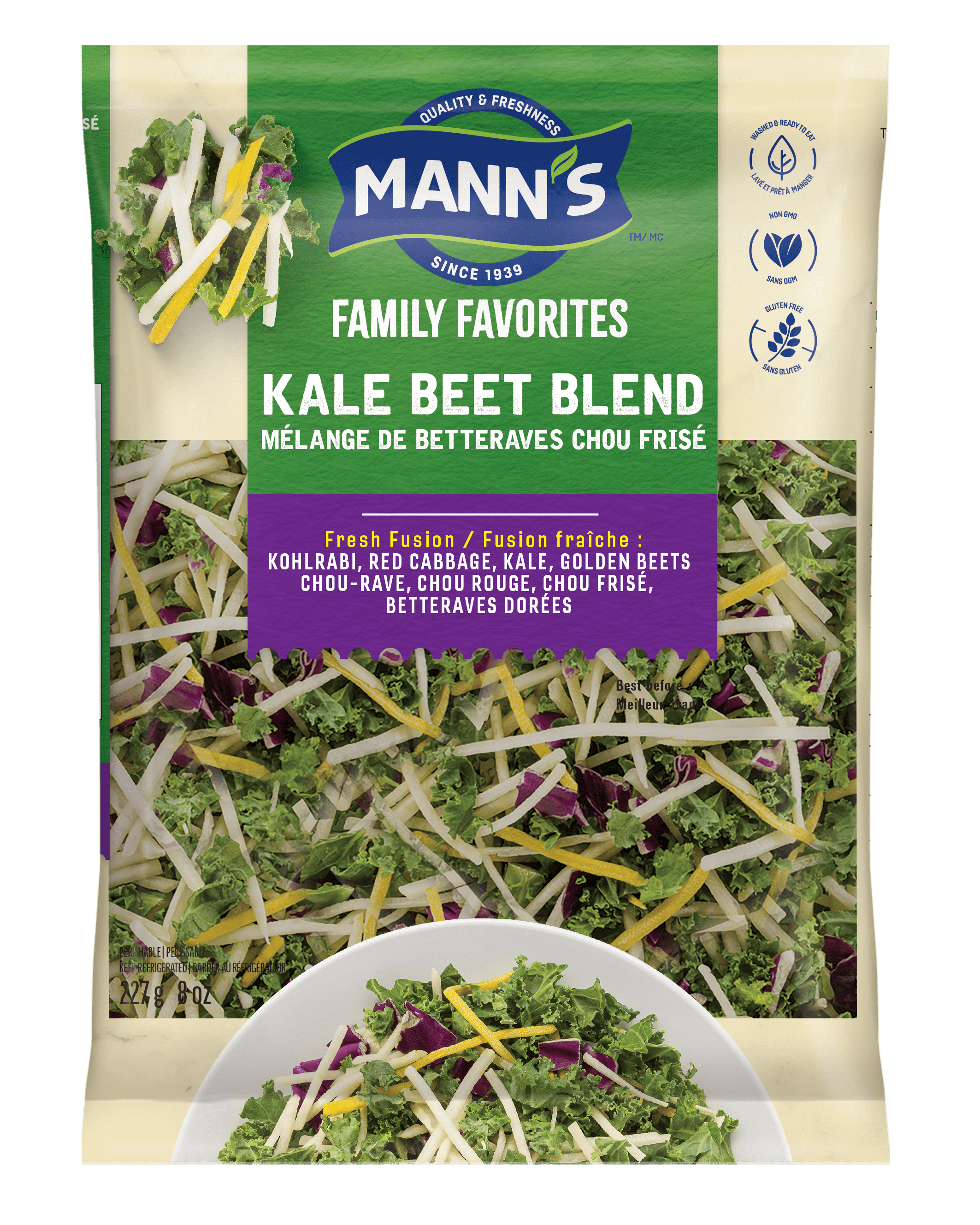 Kale Beet BlendMélange Chou Frisé et Betterave Mann’s Fresh