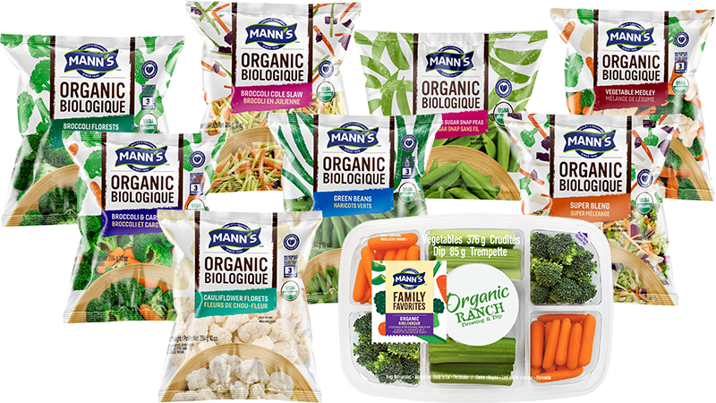 Collage of Organic products for Canadian market