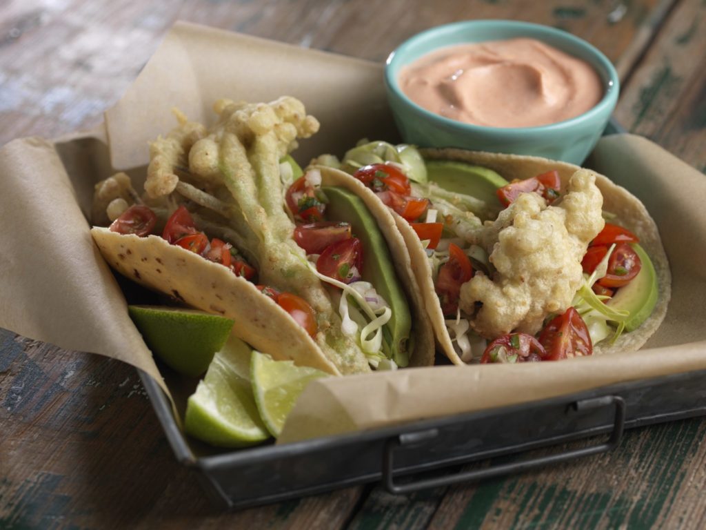 CAULILINI® baby cauliflower Tempura Street Tacos Foodservice by Mann Packing