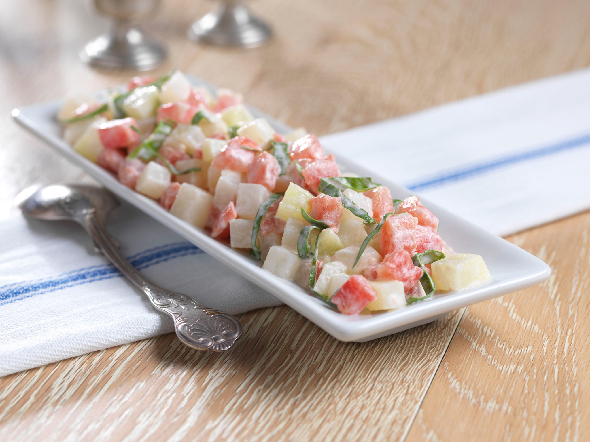 Kohlrabi with Tomato and Sorrel Cream - Foodservice by Mann Packing