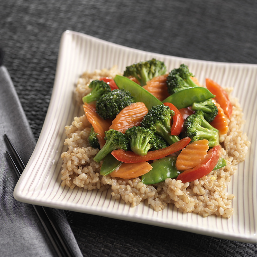 California Stir Fry & Brown Rice - Mann's Fresh Vegetables