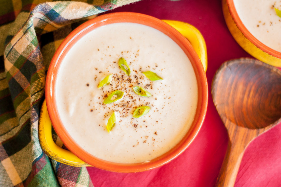 Creamy Roasted Garlic & Cauliflower Soup - Mann's Fresh Vegetables