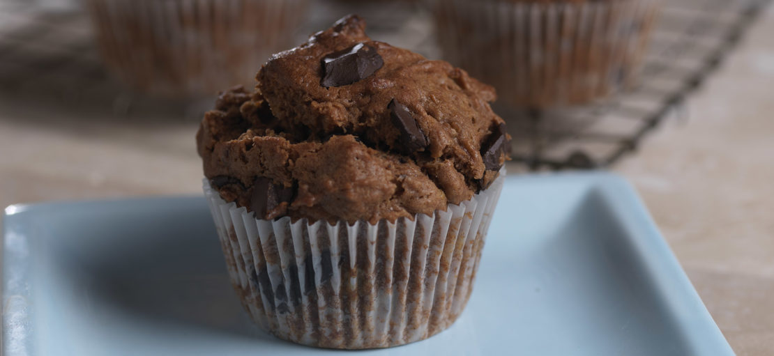 Moist Double Chocolate Cauliflower "Rice" Muffins Mann's Fresh Vegetables