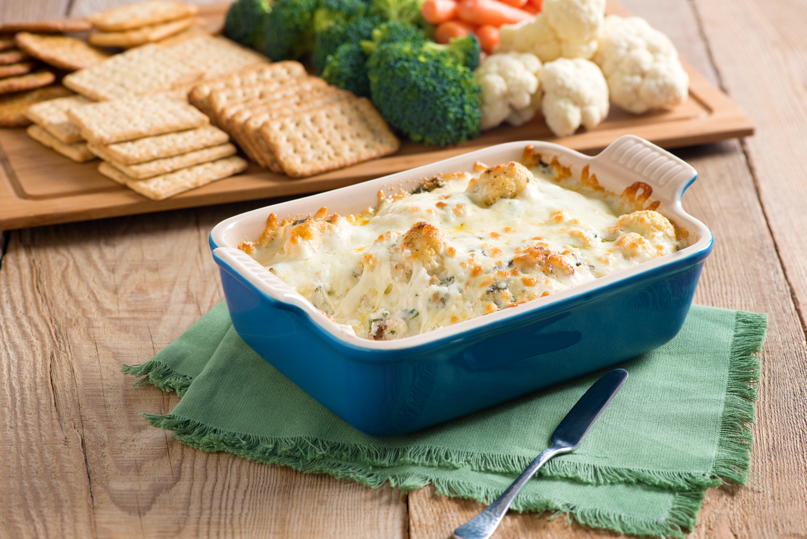 Hot Roasted Cauliflower and Spinach Dip - Mann's Fresh Vegetables
