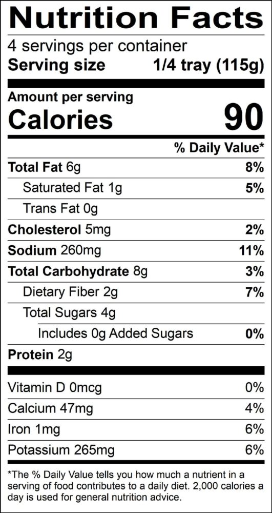 Mann's - Organic Vegetable Tray - 16.25 ounce Label