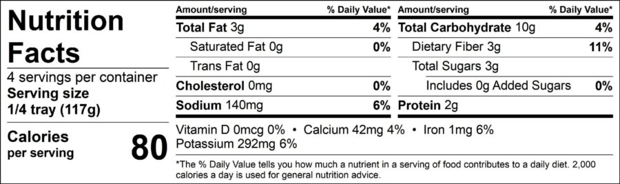 Mann's - Vegetable Tray - Hummus - 16.5 ounce Label