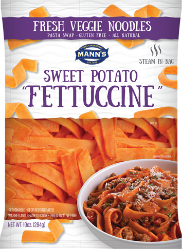 Sweet Potato "Fettuccine" with Garlic Parmesan  Mann's 