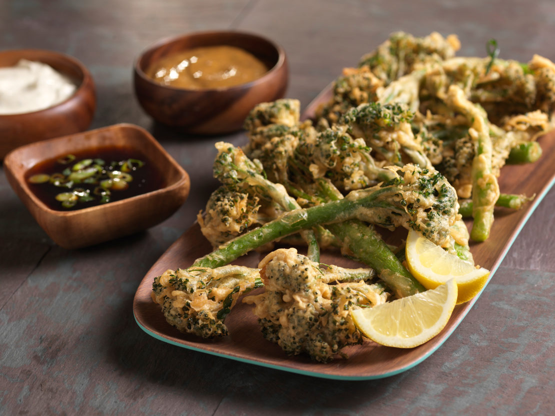 BROCCOLINI® baby broccoli Tempura & Dipping Sauces Mann's Fresh