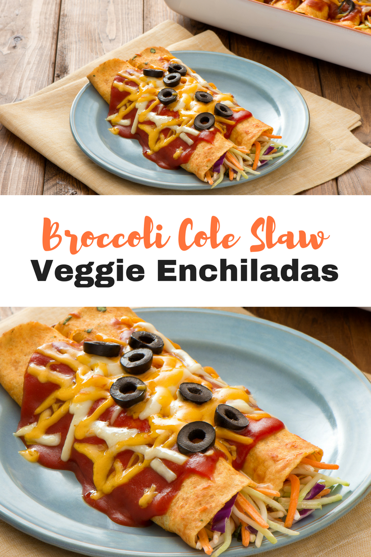 Broccoli Cole Slaw Veggie Enchiladas | Mann's Fresh Vegetables