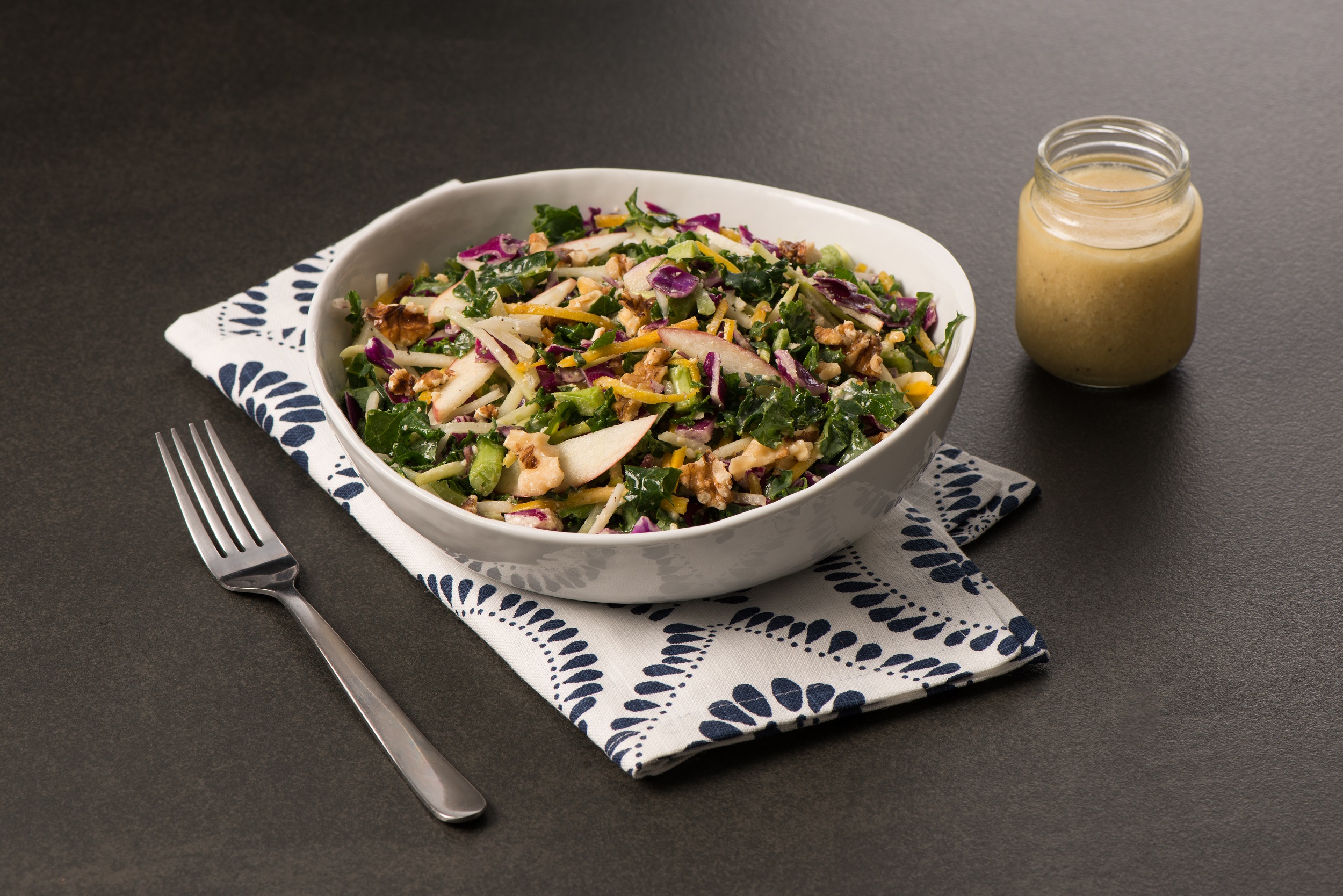 Kale Beet Blend with Apples, Toasted Walnuts & Asiago Black Pepper