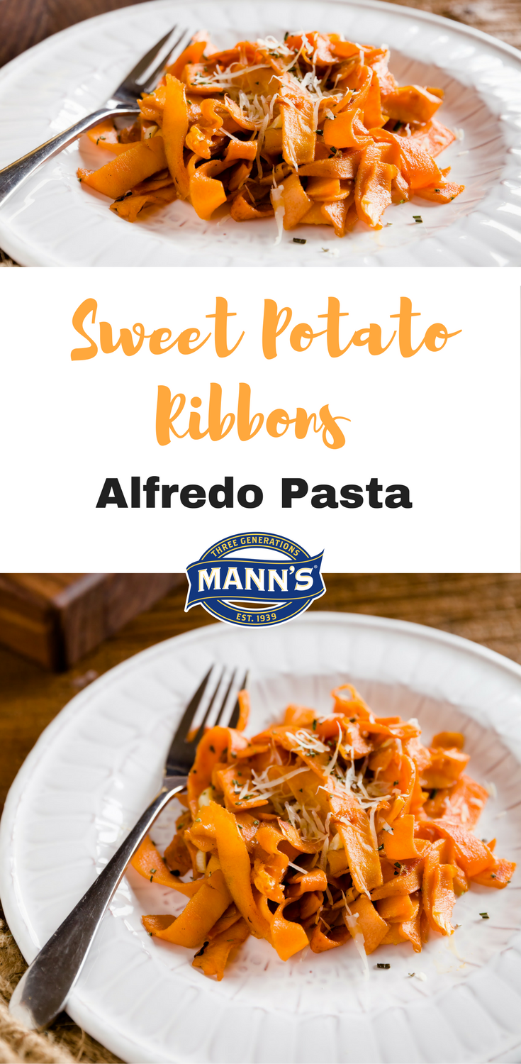 Sweet Potato Ribbons Alfredo Pasta | Mann's Fresh Vegetables