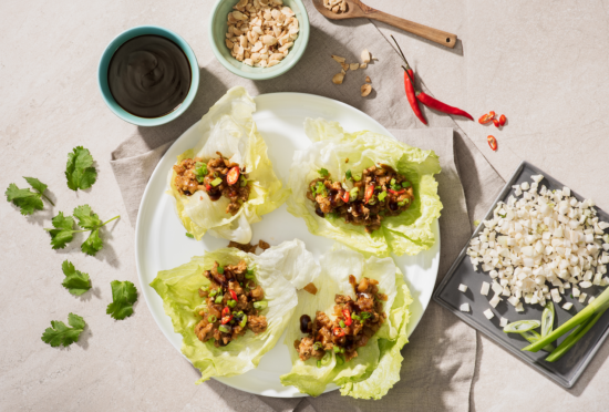 Chicken and Cauliflower Rice Lettuce Cups