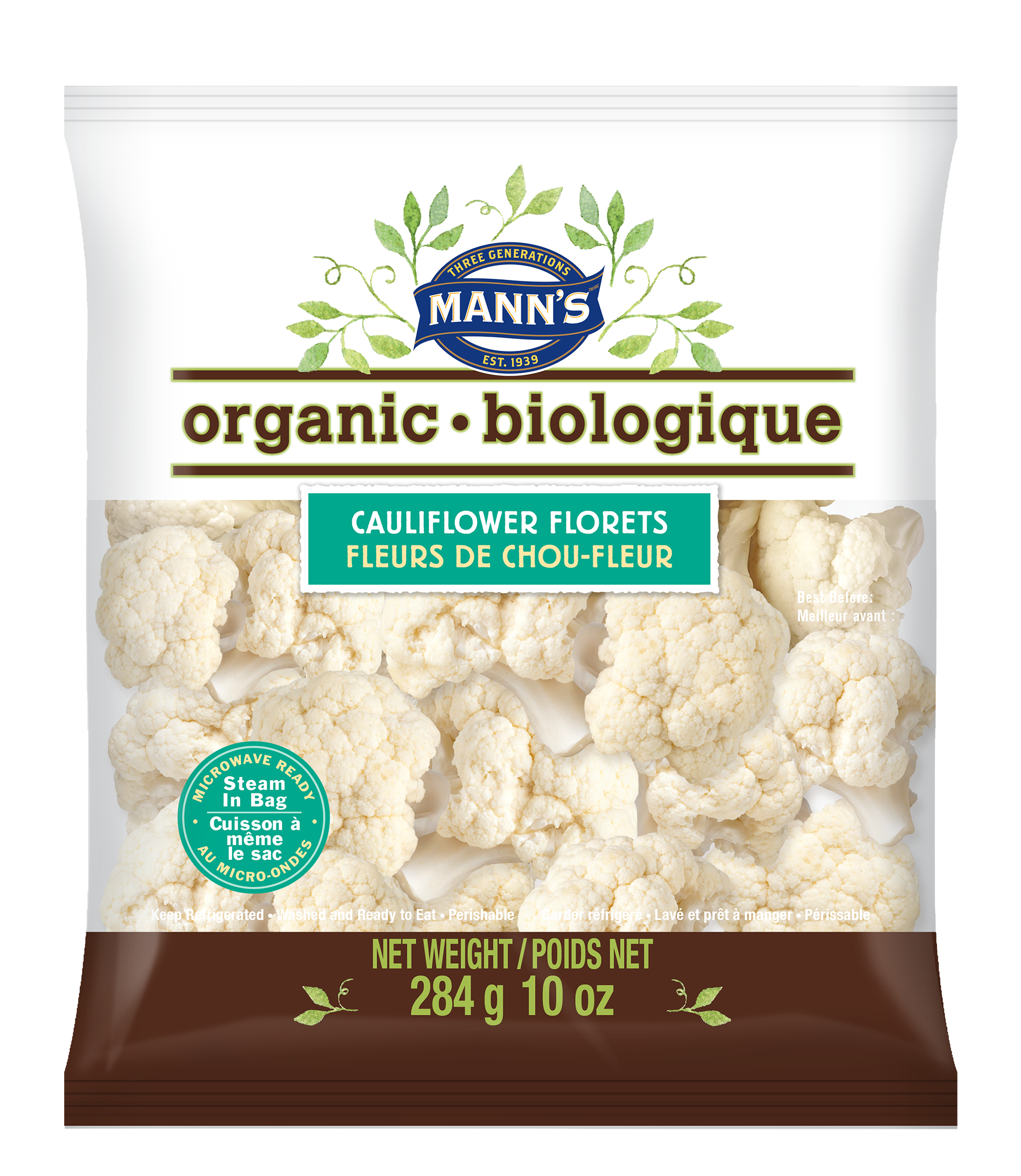 Organic Cauliflower Pizza Crust Mann's Fresh Vegetables