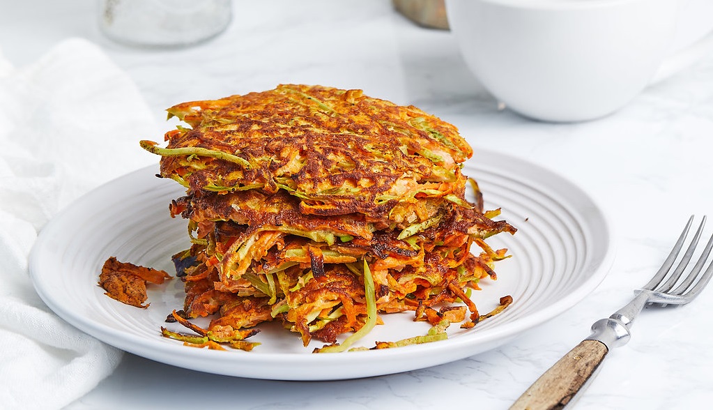 Broccoli Slaw & Sweet Potato Fritters Mann's Fresh Vegetables