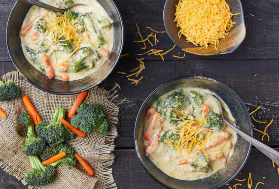 Cheddar Broccoli and Carrot Soup