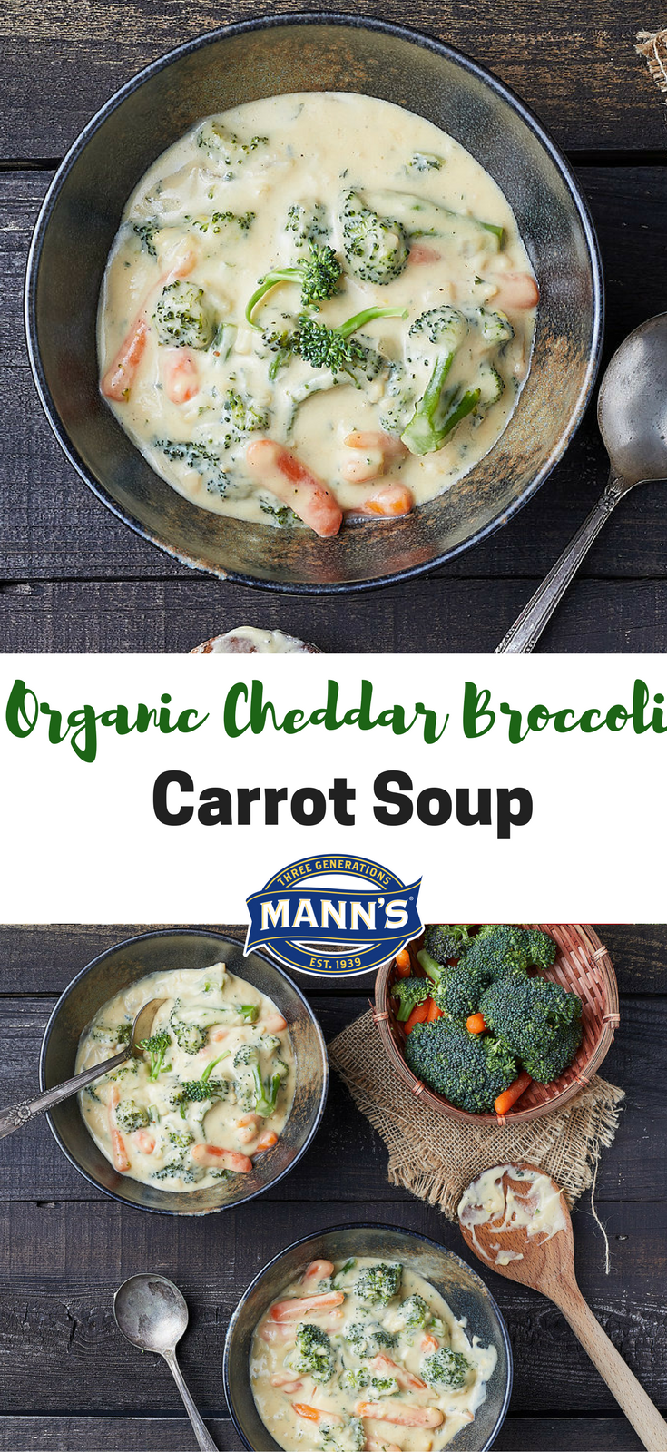Organic Cheddar Broccoli and Carrot Soup | Mann's Fresh Vegetables