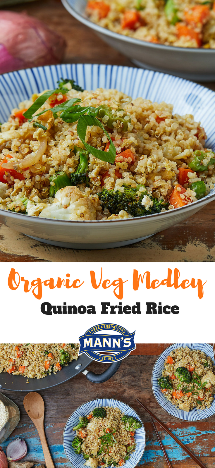 Organic Veg Medley Quinoa Fried Rice | Mann's Fresh Vegetables