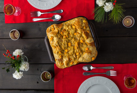 Butternut Squash Zig Zag Bread Pudding