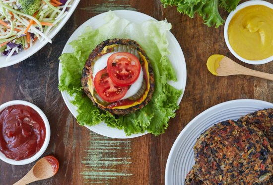 Rainbow Salad Black Bean Burger 8