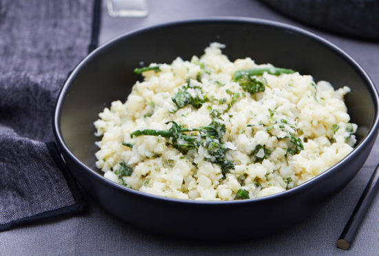 Risotto with Brocclini (cauliflower rice) 4