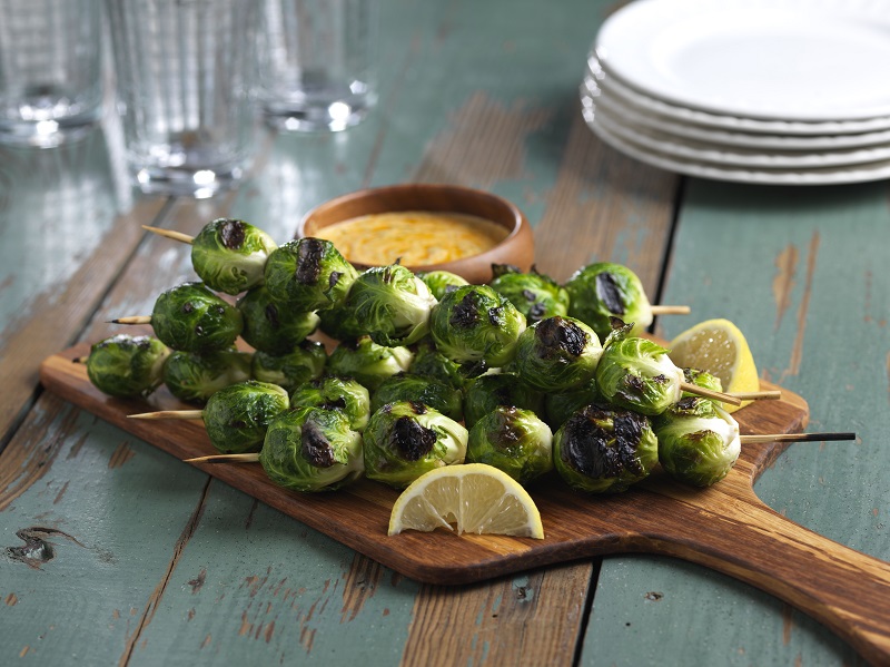 Charred Brussels Sprouts Skewers - Mann's Fresh Vegetables