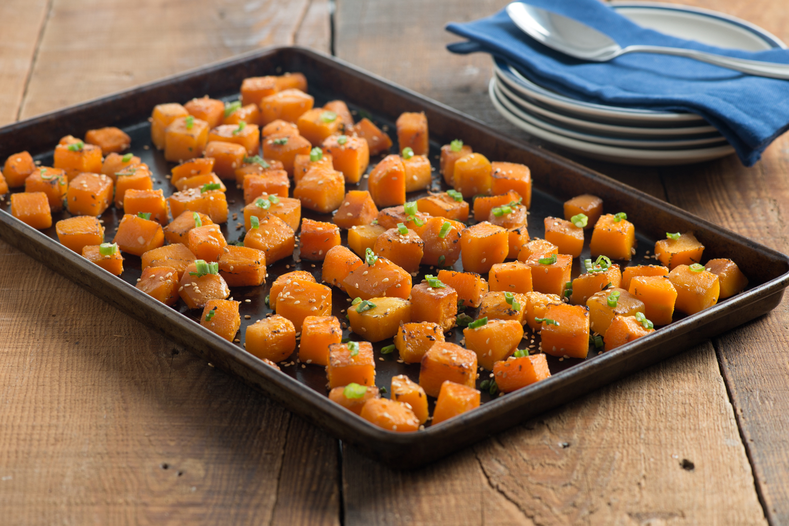Sesame Roasted Butternut Squash - Mann's Fresh Vegetables