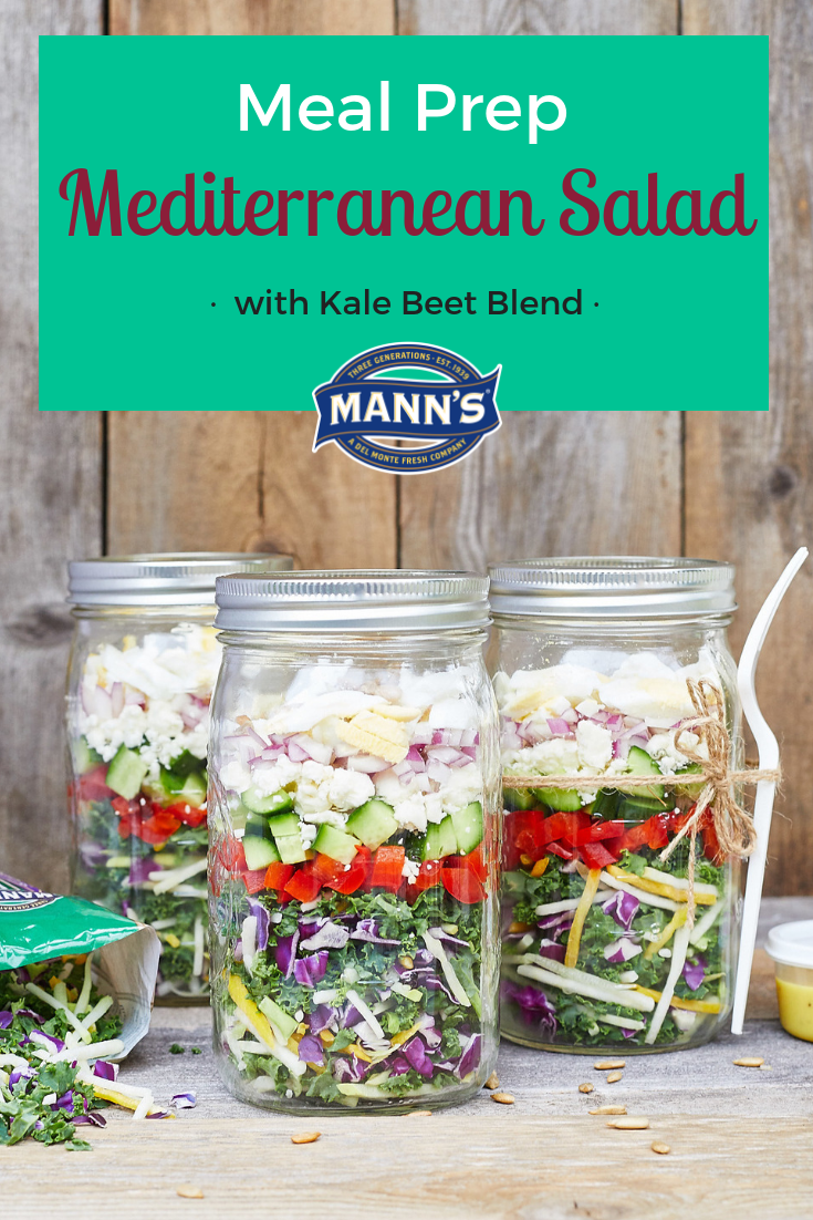 Make an 4 easy meal prep salads in a jar with a Mediterranean flair in less than 20 mins!