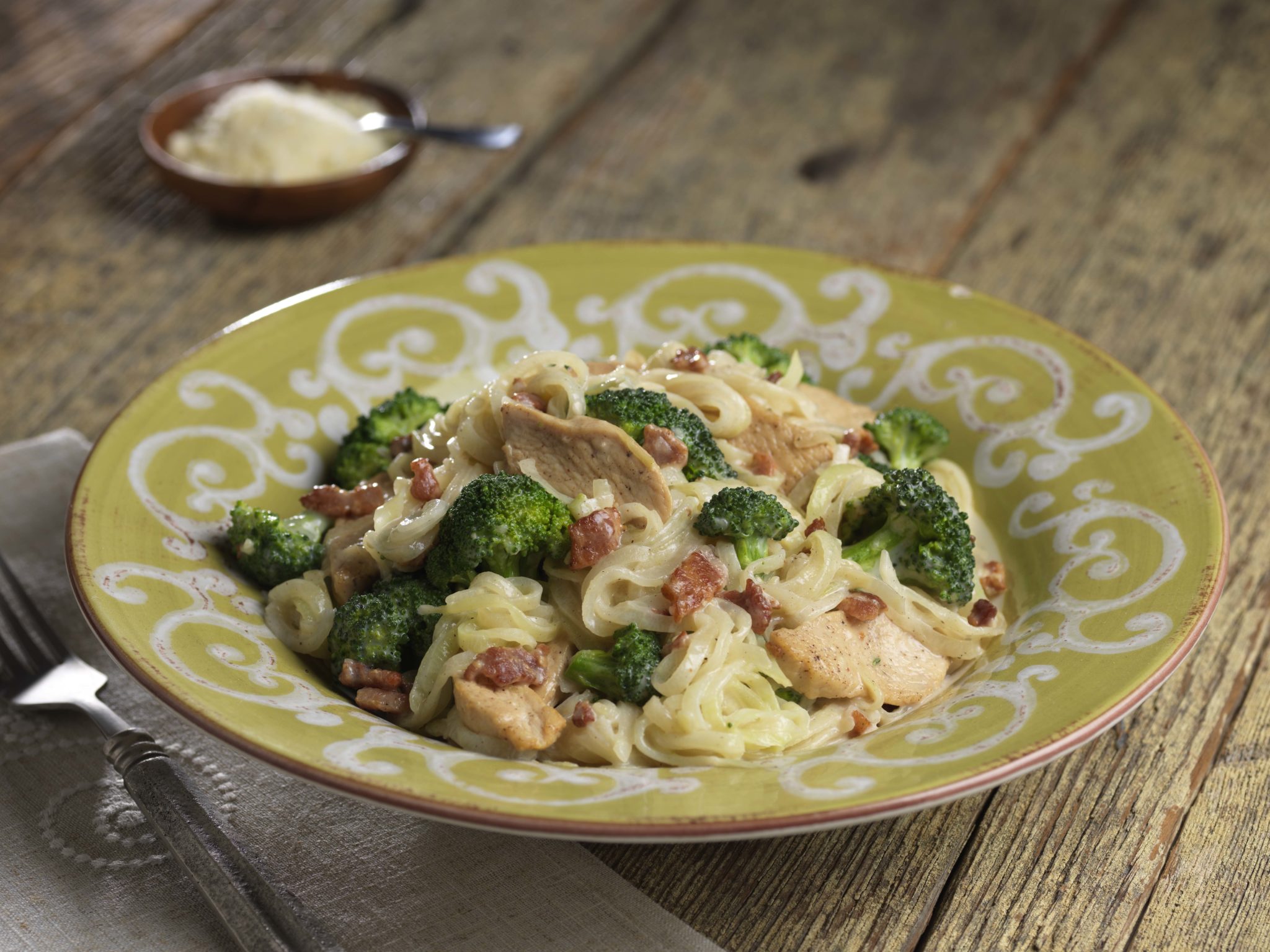 Chicken Bacon Broccoli Kohlrabi “Linguine” - Mann's Fresh Vegetables