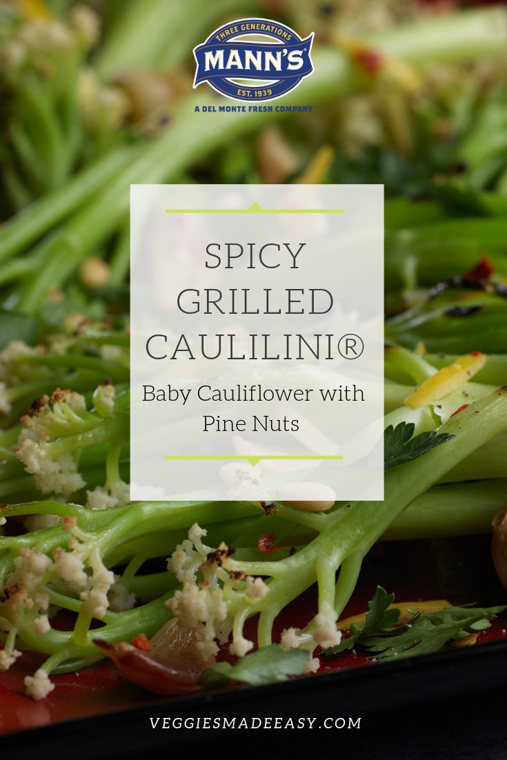 Spicy Grilled Caulilini baby cauliflower