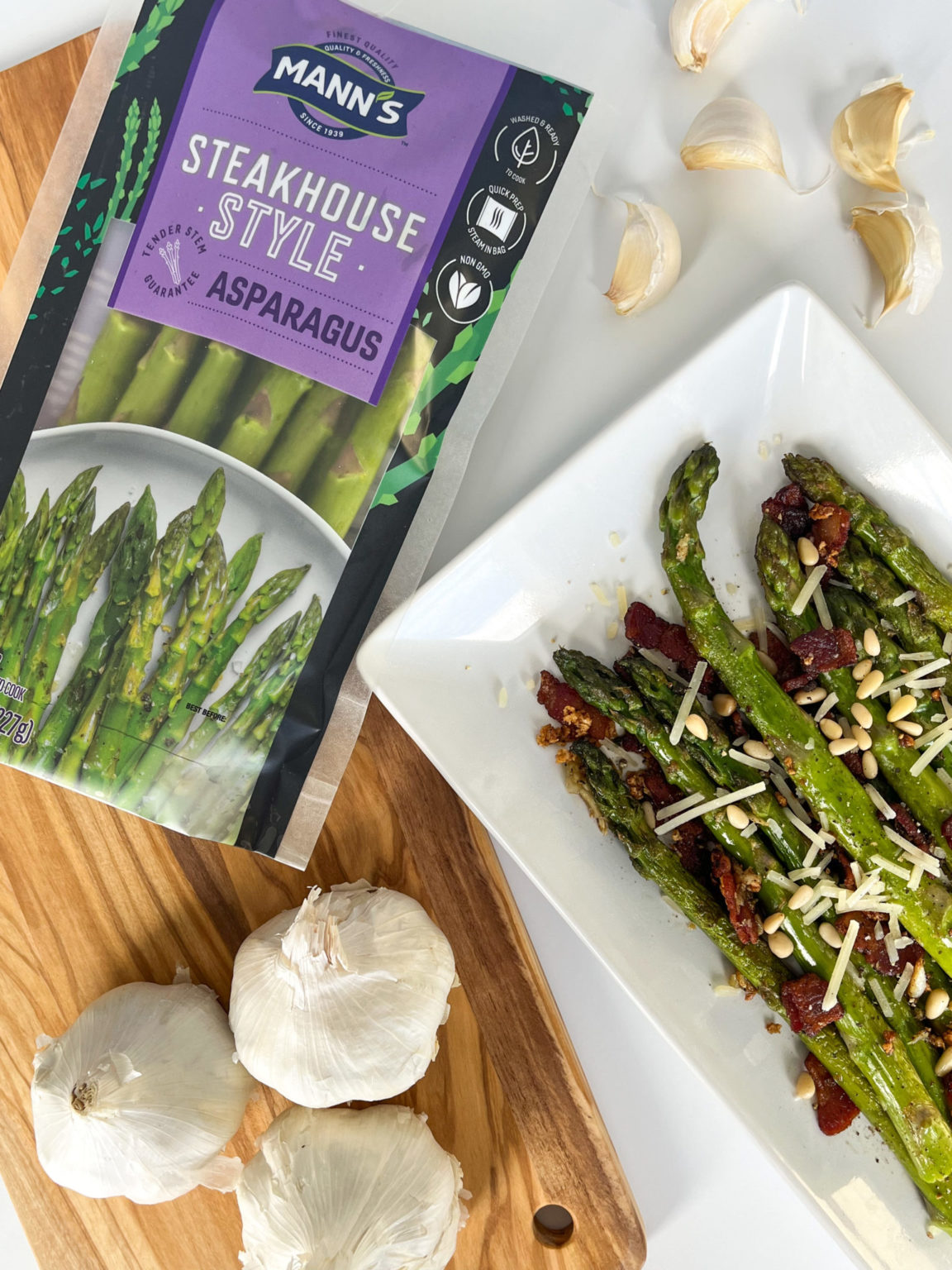 Quick Sautéed Asparagus with Bacon & Garlic Mann's Fresh Vegetables